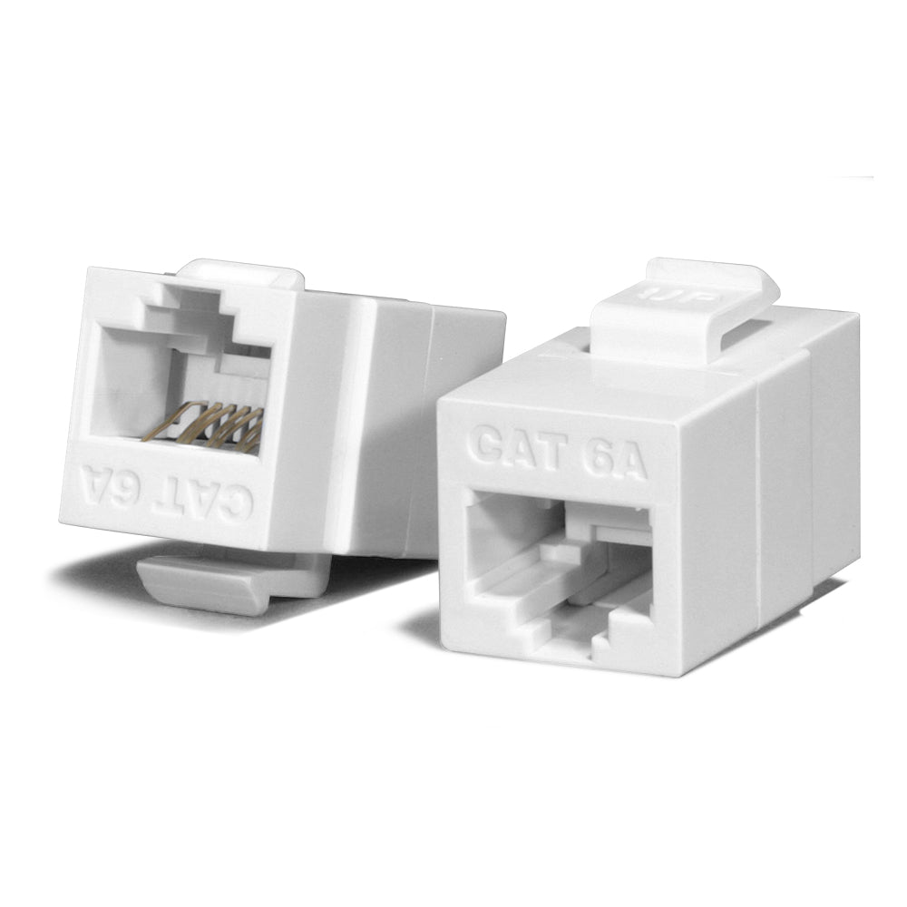 Serveredge Universal Cat6A, UTP, RJ45 Modular Keystone Coupler - WHITE