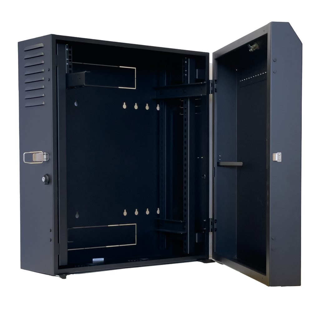 6RU 640mm Wide & 300mm Deep Fully Assembled Vertical Mount Wall Cabinet