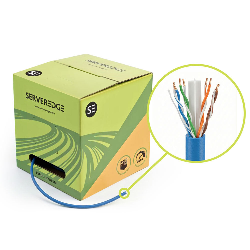 Serverdge 305m 24AWG BLUE PVC Solid CAT6 Network Cable - UTP / 4 Pair