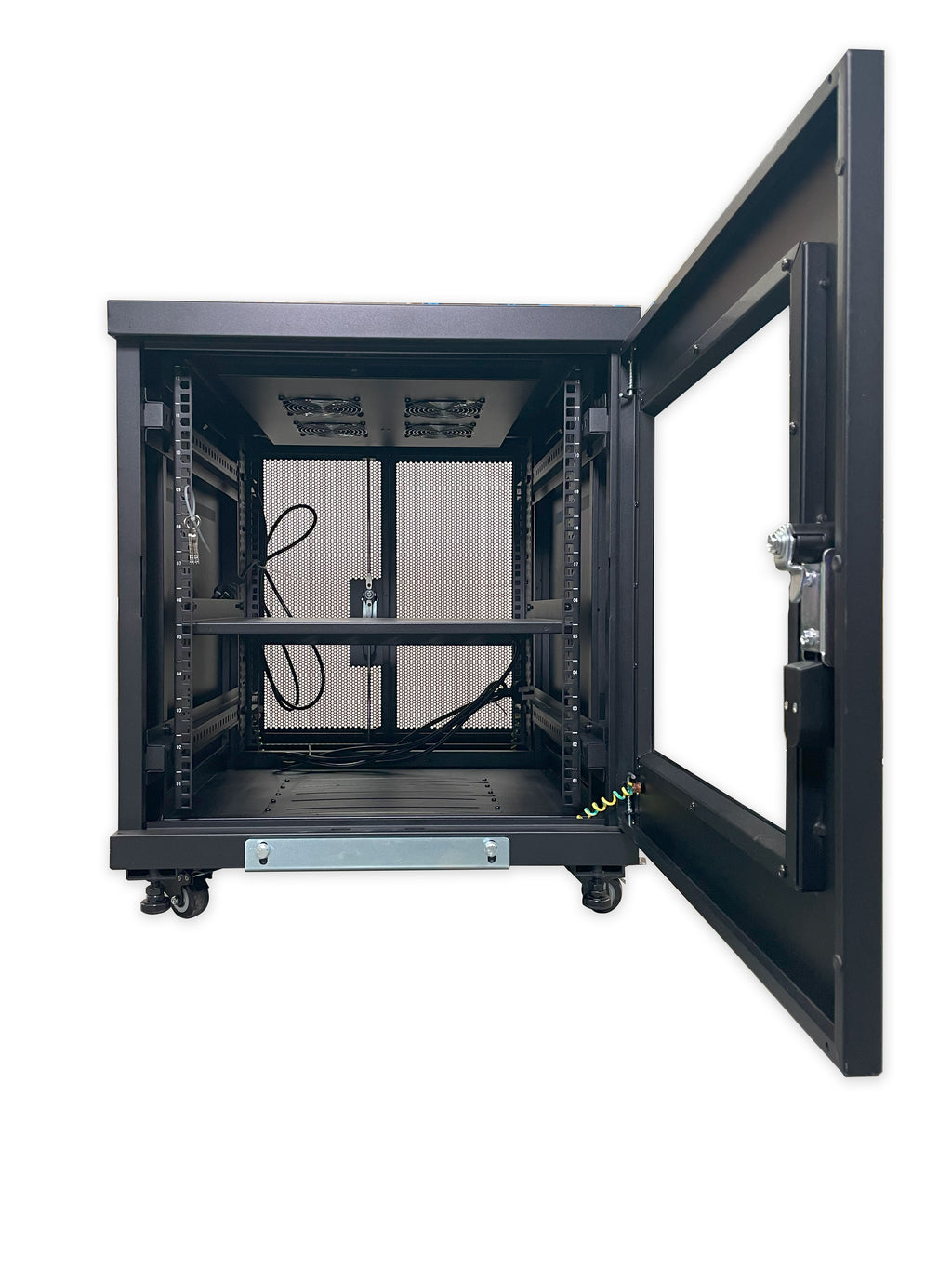 Free Standing Server Rack Setup 12RU 600mm Wide & 800mm Deep Fully Assembled Free Standing Server Cabi