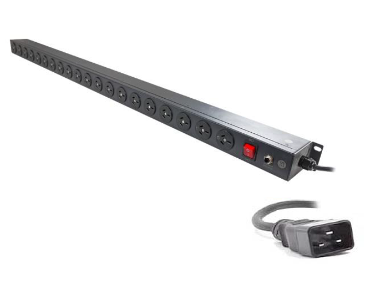 Serveredge Basic Vertical 20 Port 16A PDU,(20) 10A 3 Pin AUS GPO Output & (1) IEC C13 Plug Input ,15Amp (Metal Casing)