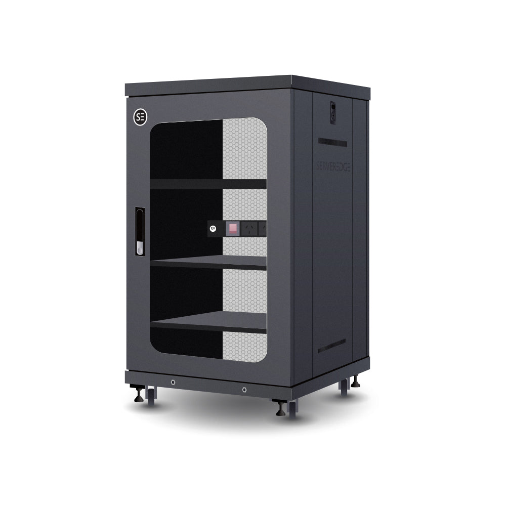 Serveredge 18RU 600mm Wide & 600mm Deep Fully Assembled Free Standing Server Cabinet