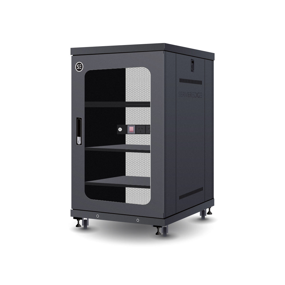 Serveredge 18RU 600mm Wide & 800mm Deep Fully Assembled Free Standing Server Cabinet
