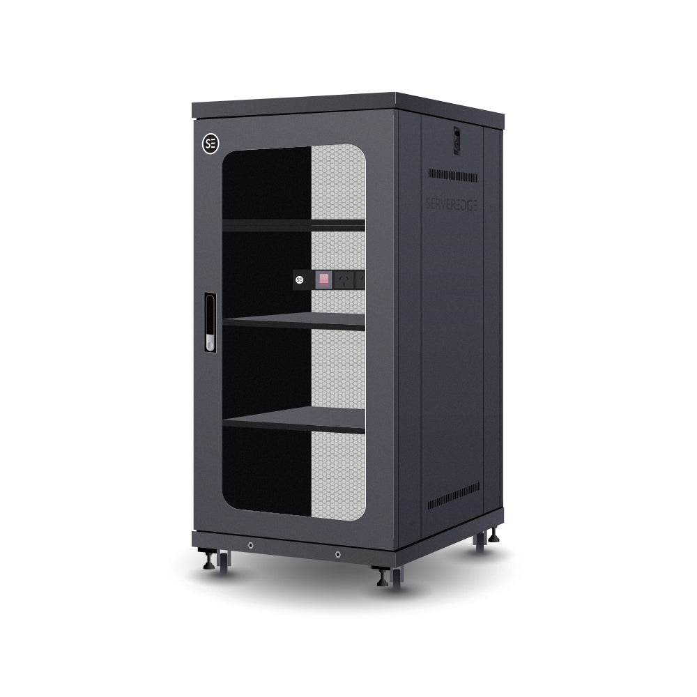 Serveredge 22RU 600mm Wide & 800mm Deep Fully Assembled Free Standing Server Cabinet