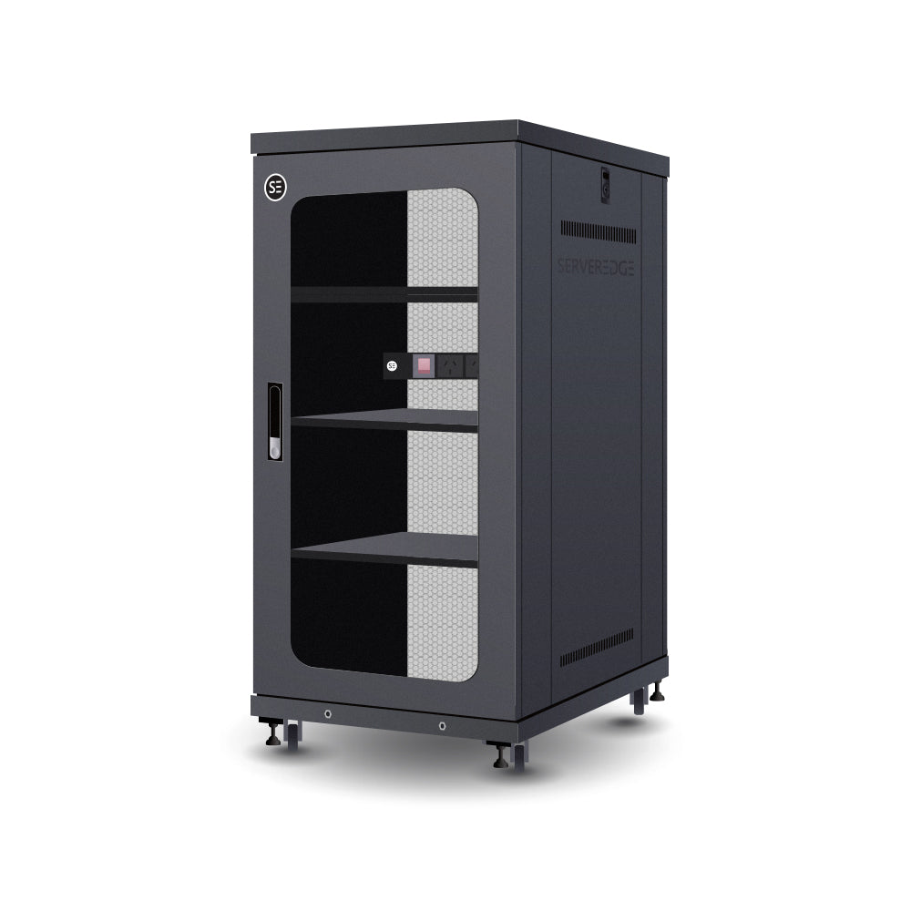 Serveredge 22RU 600mm Wide & 1000mm Deep Fully Assembled Free Standing Server Cabinet