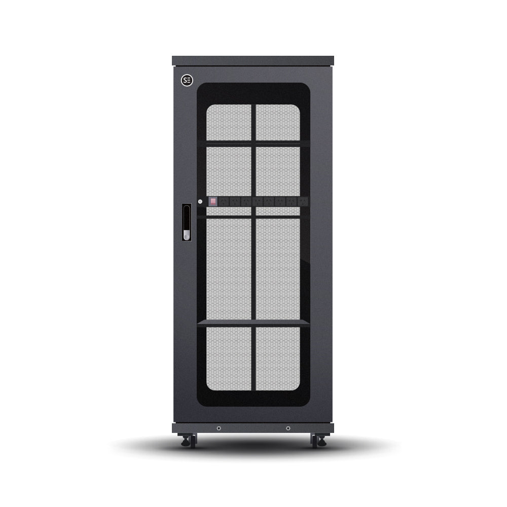 Serveredge 32RU 600mm Wide & 800mm Deep Fully Assembled Free Standing Server Cabinet