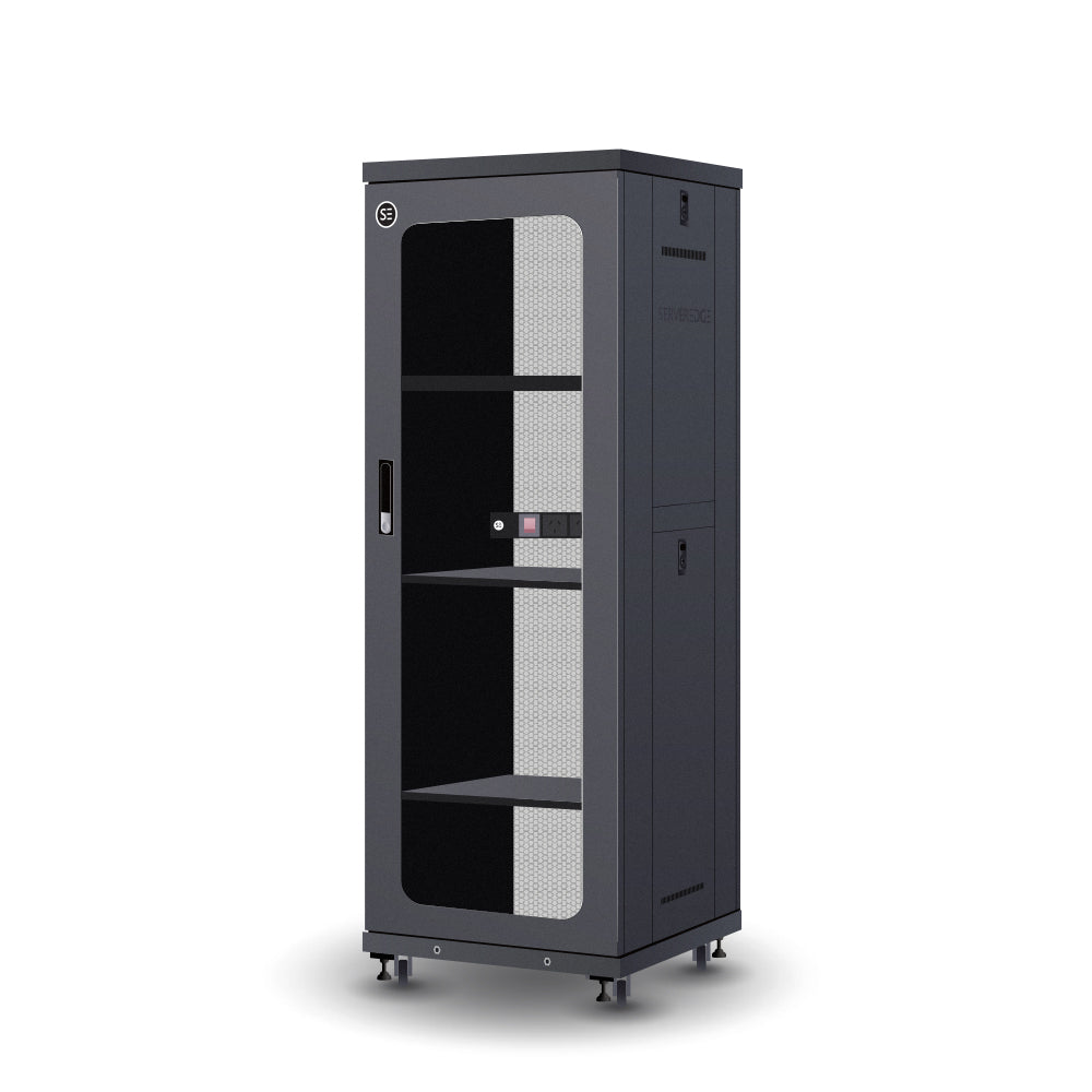 Serveredge 32RU 600mm Wide & 600mm Deep Fully Assembled Free Standing Server Cabinet