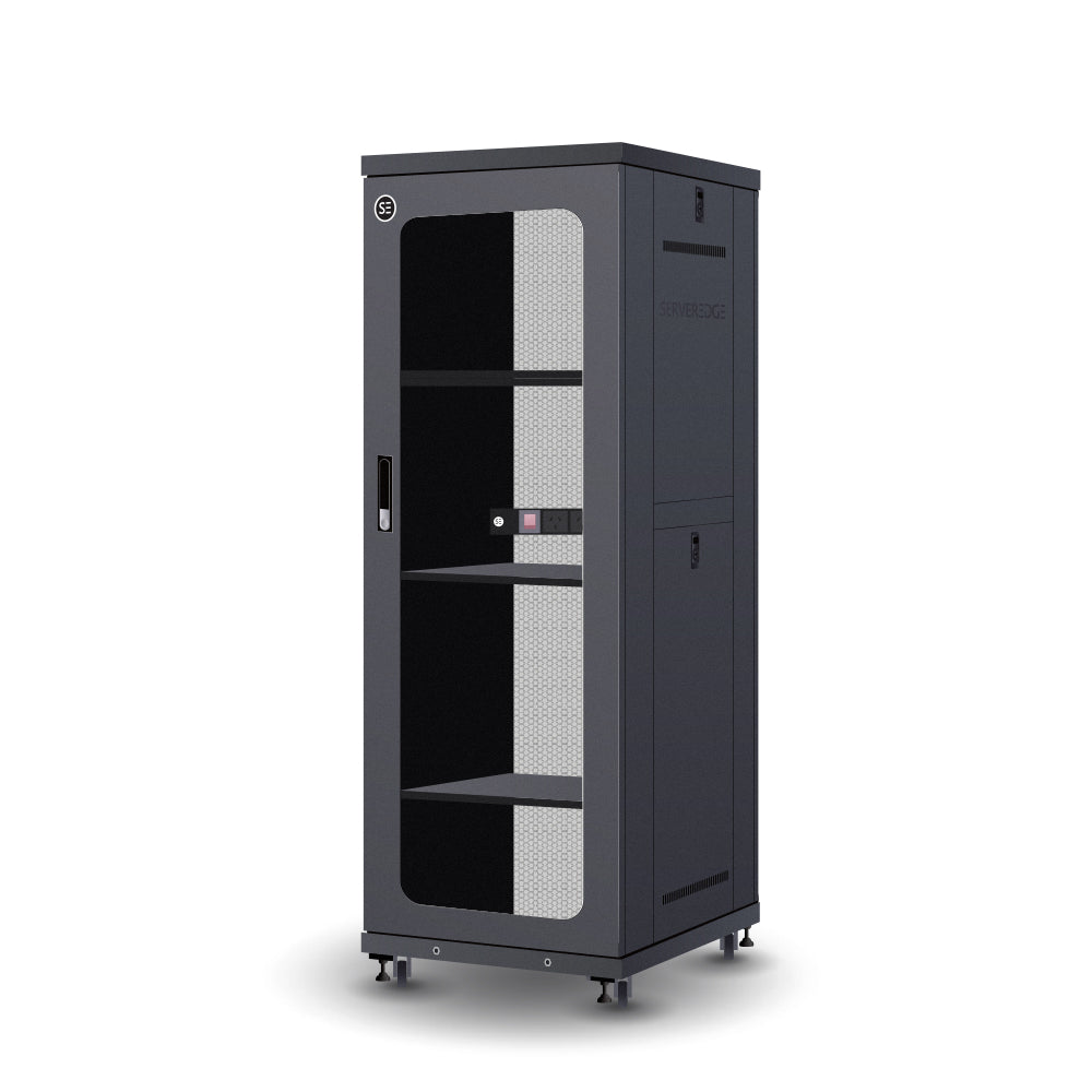 Serveredge 32RU 600mm Wide & 800mm Deep Fully Assembled Free Standing Server Cabinet