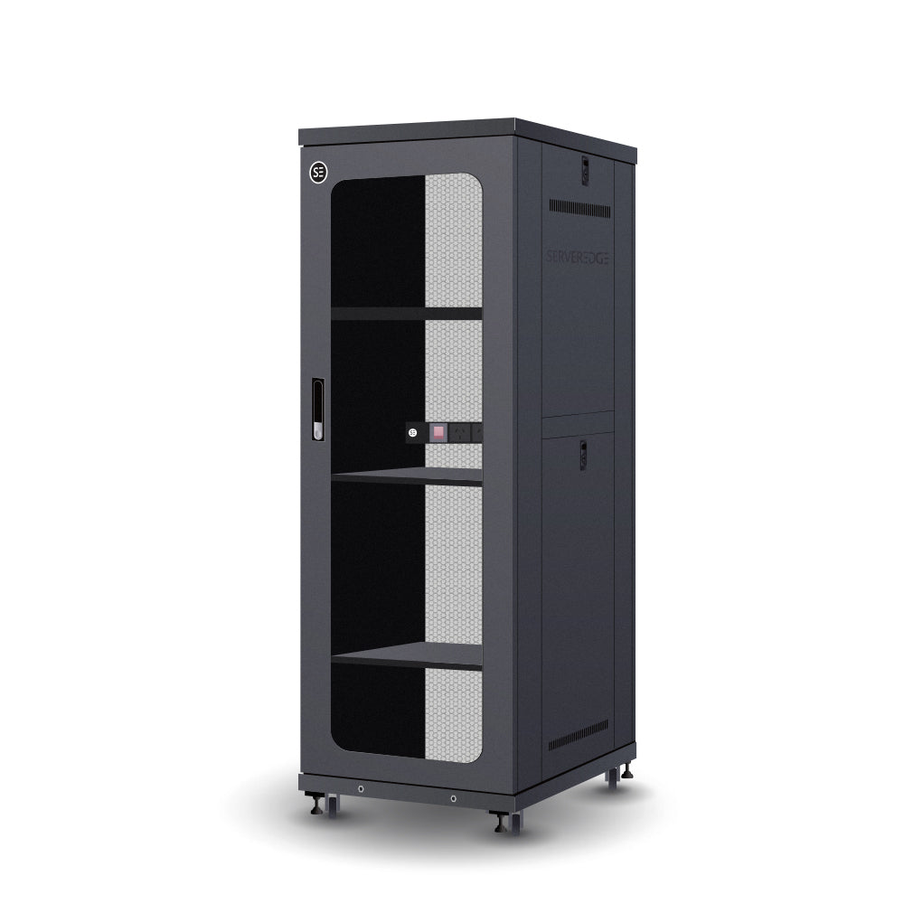 Serveredge 32RU 600mm Wide & 1000mm Deep Fully Assembled Free Standing Server Cabinet