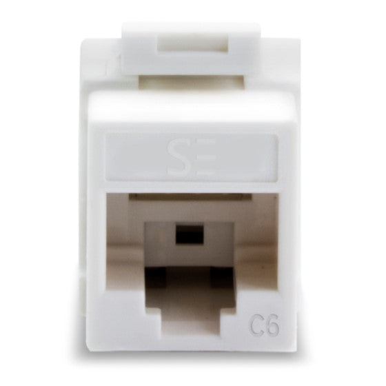 Universal Cat6, UTP, RJ45 Modular Keystone Jack - White - Pack of 10 - SERVEREDGE