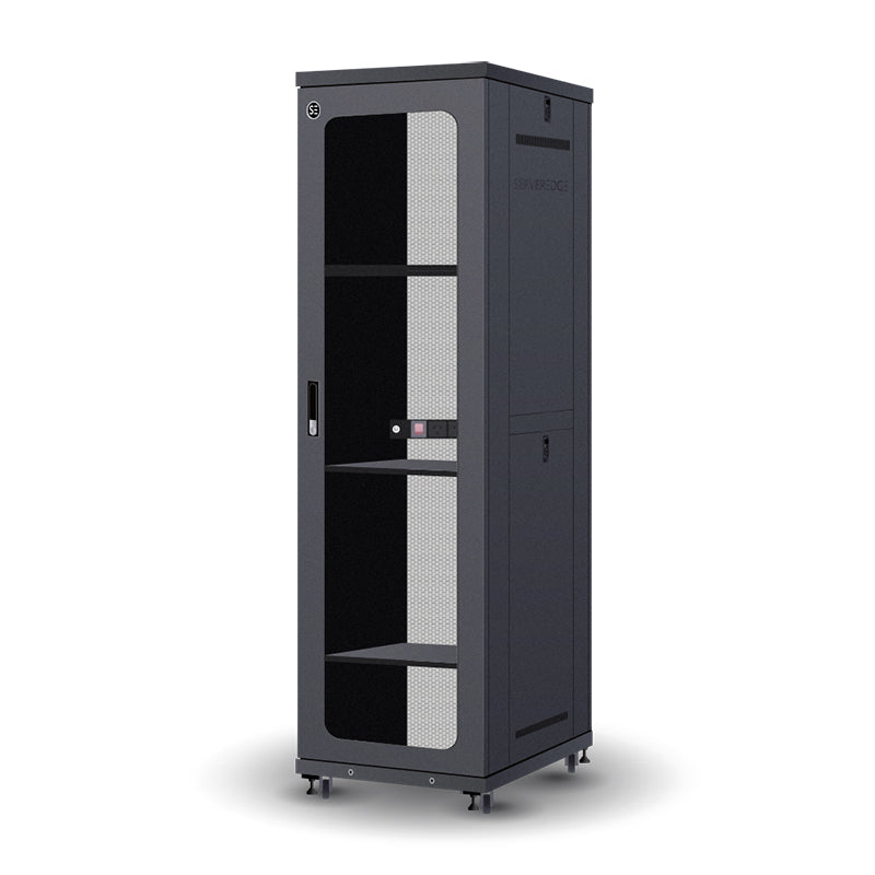 Serveredge 42RU 600mm Wide & 1000mm Deep Fully Assembled Free Standing Server Cabinet