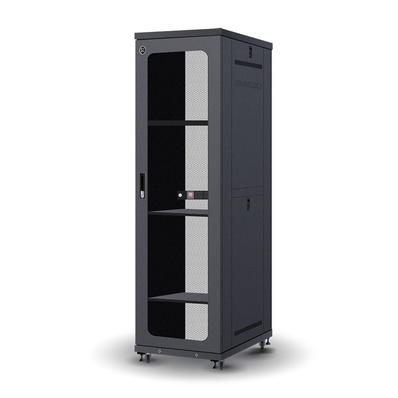 Serveredge 42RU 600mm Wide & 1200mm Deep Fully Assembled Free Standing Server Cabinet
