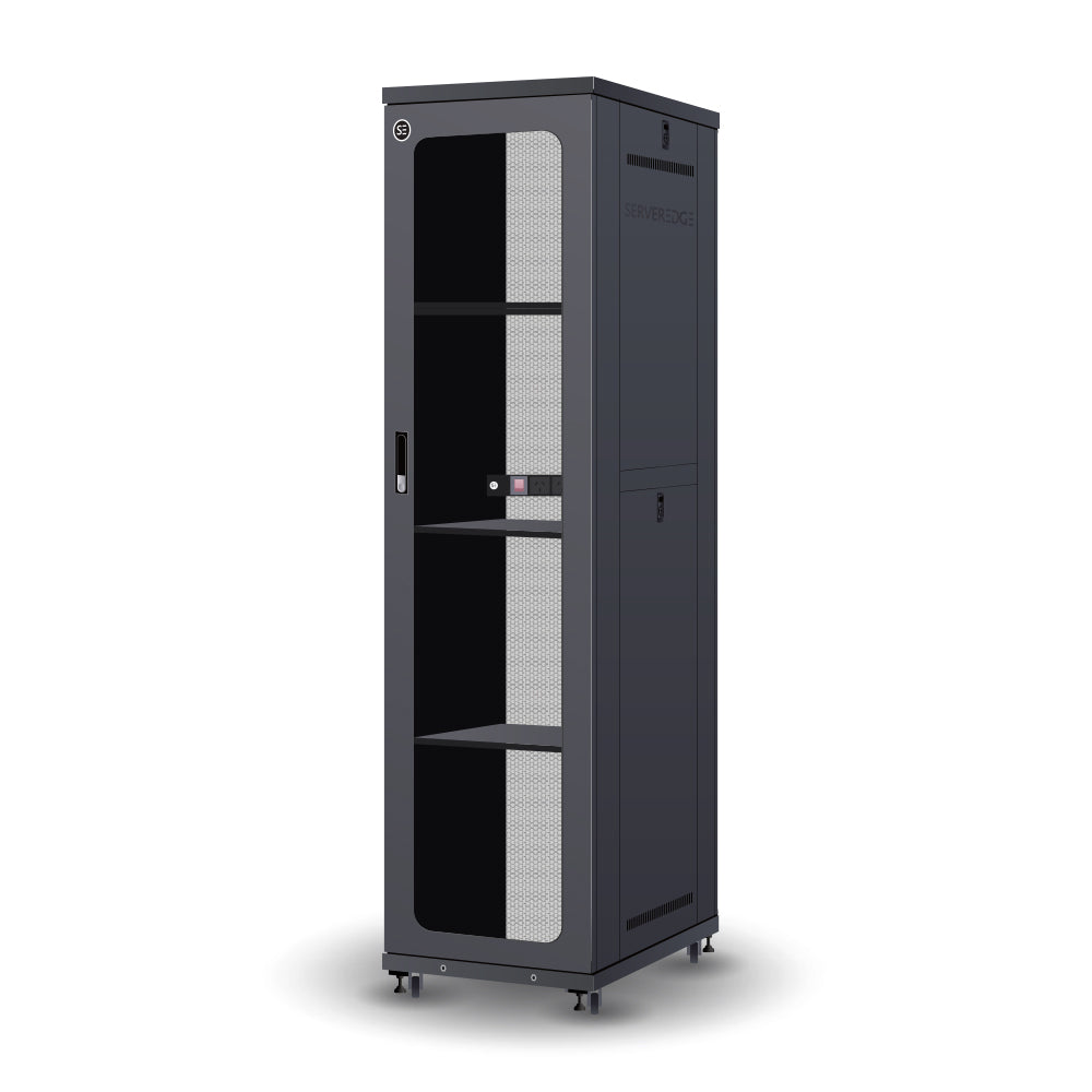 Serveredge 48RU 800mm Wide & 1200mm Deep Fully Assembled Free Standing Server Cabinet