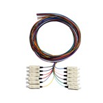 2m SC/APC Single Mode OS2 Pigtail - 12 Pack Colour Coded