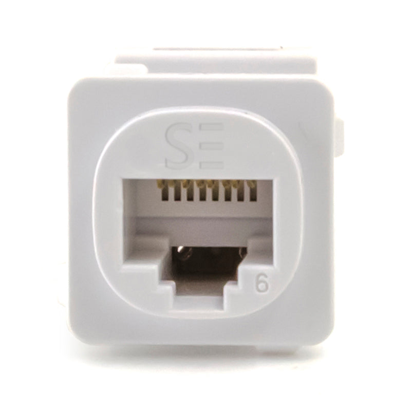 RJ45 CAT 6 UTP Modular Clipsal Style Jack -White - Pack of 10 - SERVER