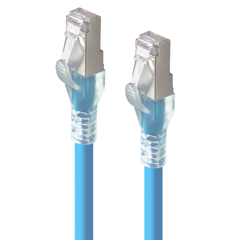 0.3m Blue 10GbE Shielded CAT6A LSZH Network Cable