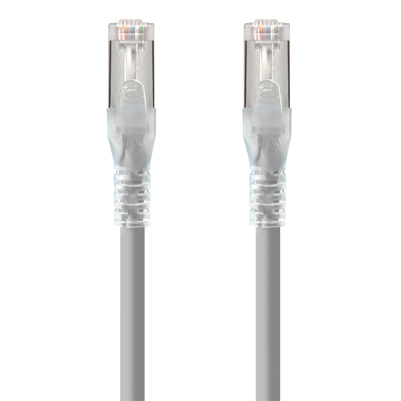 1m Grey 10GbE Shielded CAT6A LSZH Network Cable