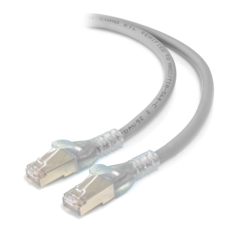 1m Grey 10GbE Shielded CAT6A LSZH Network Cable