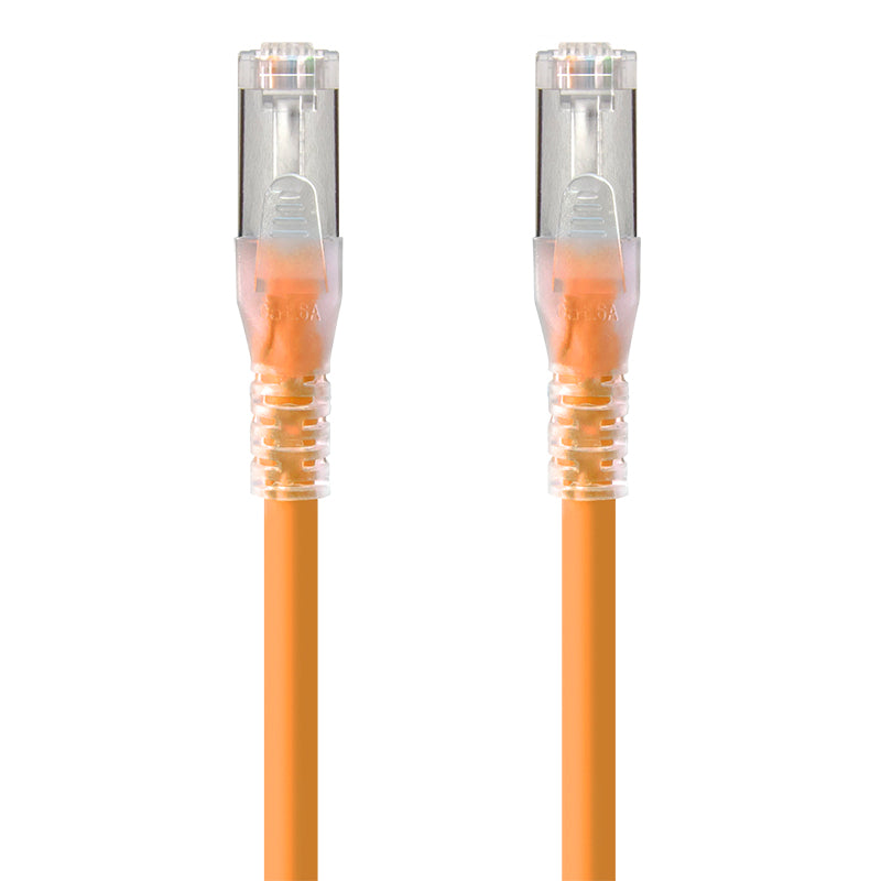 0.3m Orange 10GbE Shielded CAT6A LSZH Network Cable