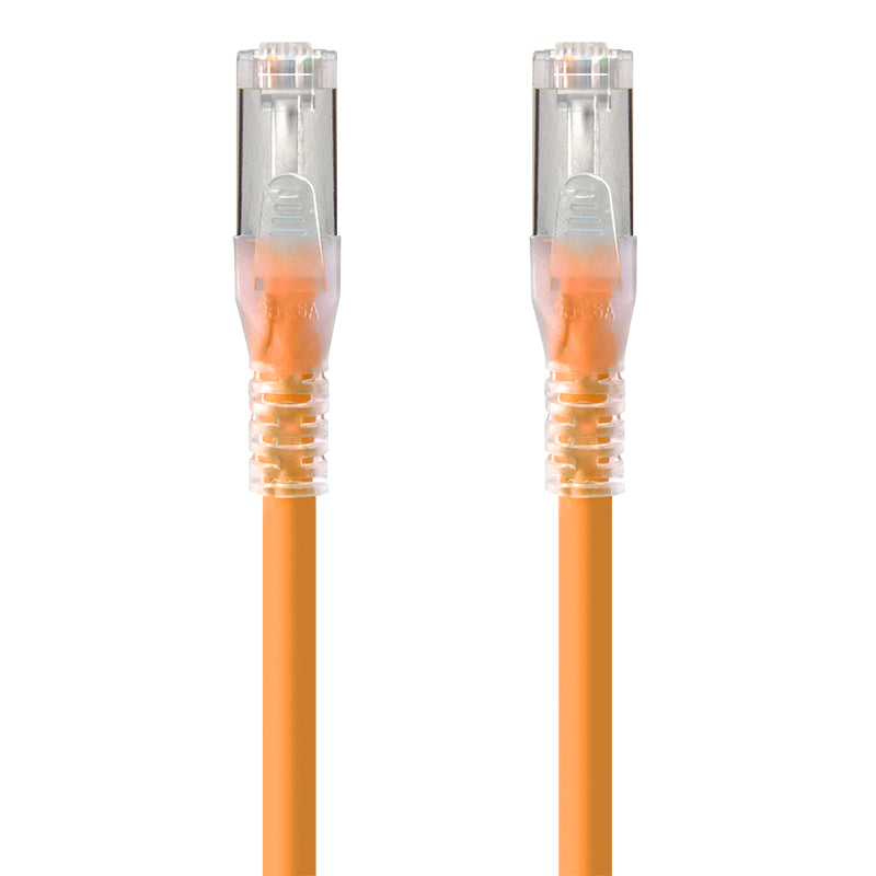 0.5m Orange 10GbE Shielded CAT6A LSZH Network Cable