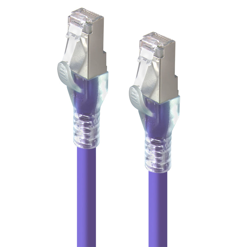 0.3m Purple 10GbE Shielded CAT6A LSZH Network Cable
