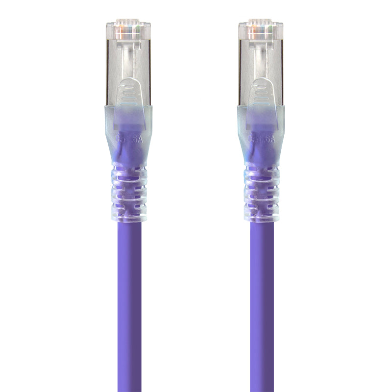 1.5m Purple 10GbE Shielded CAT6A LSZH Network Cable
