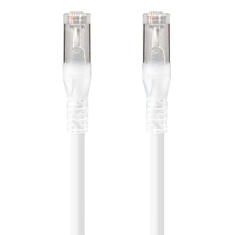 3m White 10GbE Shielded CAT6A LSZH Network Cable