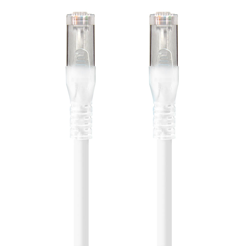 5m White 10GbE Shielded CAT6A LSZH Network Cable