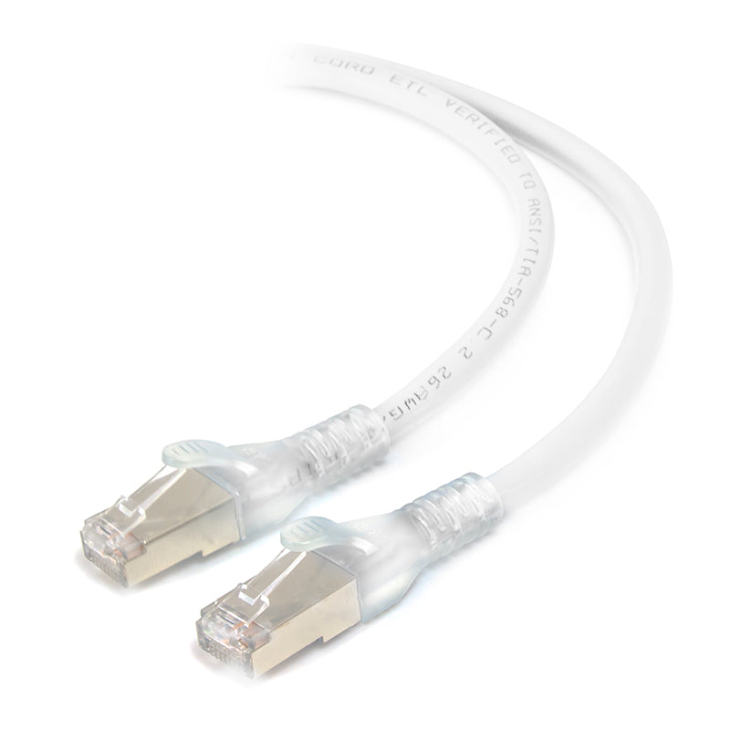 5m White 10GbE Shielded CAT6A LSZH Network Cable