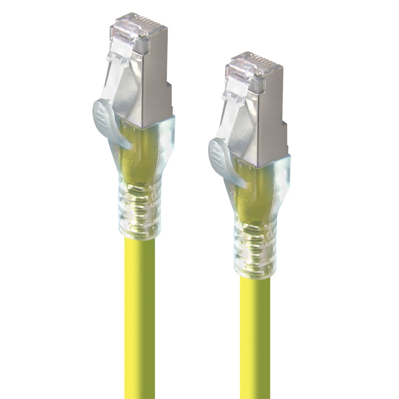 1m Yellow 10GbE Shielded CAT6A LSZH Network Cable