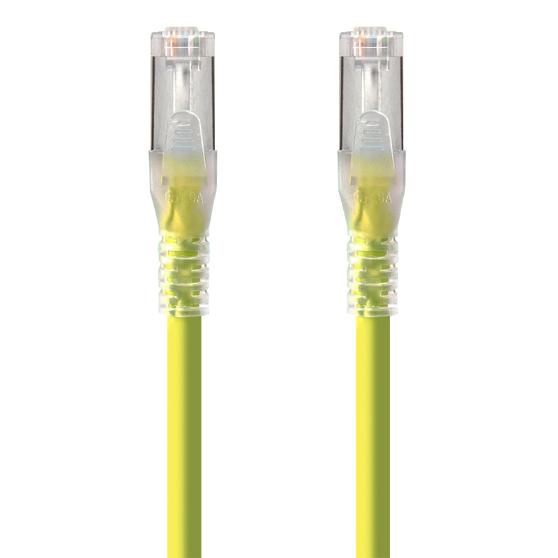 1m Yellow 10GbE Shielded CAT6A LSZH Network Cable
