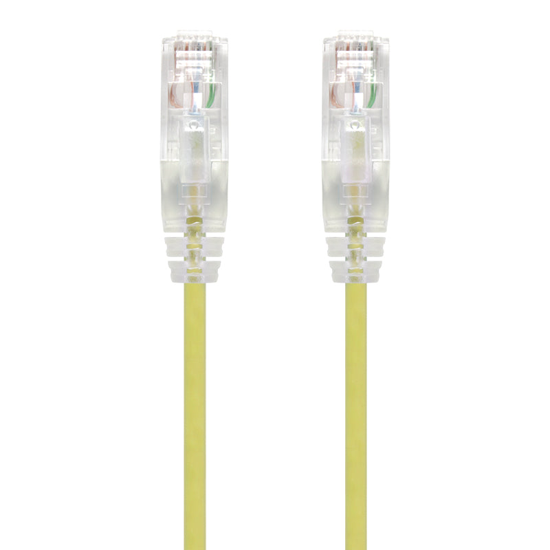 Yellow Ultra Slim Cat6 Network Cable, UTP, 28AWG