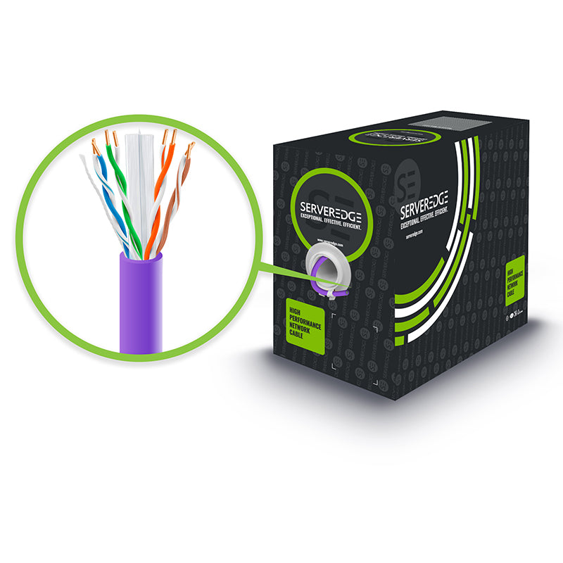 305m 23AWG Purple PVC Solid CAT6 Network Cable - UTP / 4 Pair