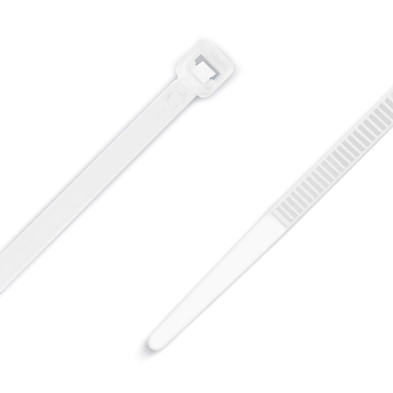Nylon Cable Tie WHITE 200mm X 2.5mm - (Bag of 100)