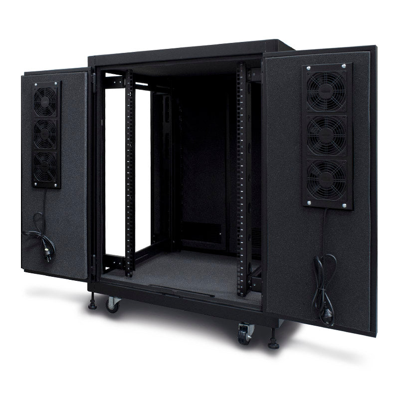 Serveredge 18RU Fully Assembled Soundproof Free Standing Acoustic Server Cabinet