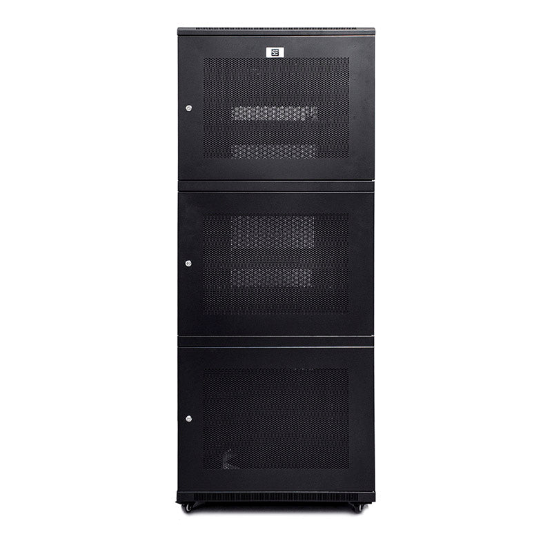 Serveredge 42RU 800mm Wide & 1000mm Deep Fully Assembled 3 Door Co-Location Free Standing Server Cabinet