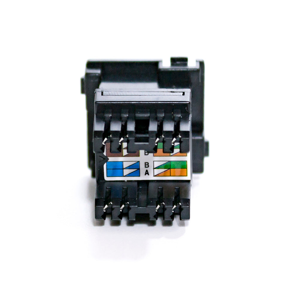 Australia Rj45 Serveredge Cat6, UTP, RJ45 Australian Style Jack - Black- Pack of 10