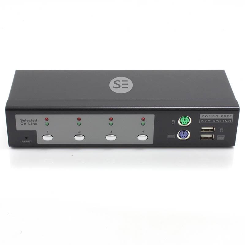 Serveredge 4-Port Desktop USB/PS2/VGA KVM Switch - Includes Cables