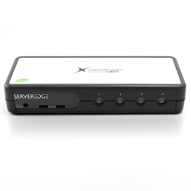 Serveredge 4-Port USB / VGA Desktop KVM Switch With Audio & USB Hub2.0 - Includes Cables