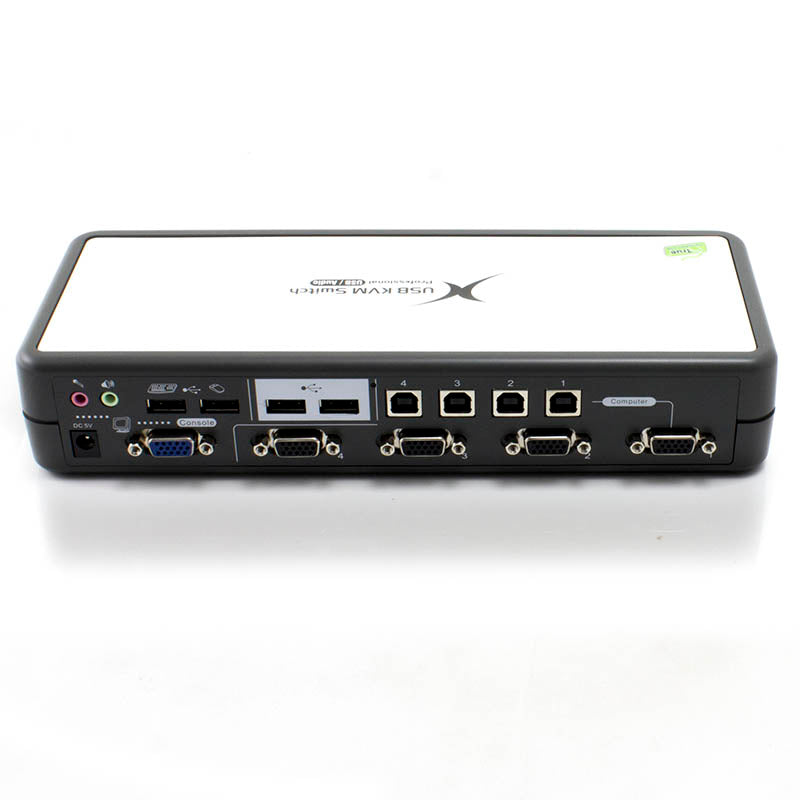 Serveredge 4-Port USB / VGA Desktop KVM Switch With Audio & USB Hub2.0 - Includes Cables