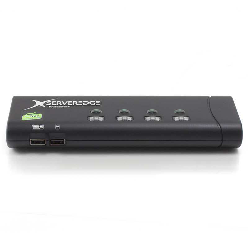 Serveredge 4-Port Slimline USB / VGA Desktop KVM Switch - Includes Cables