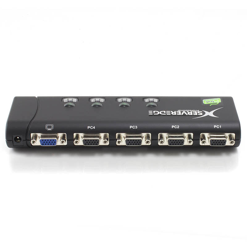 Serveredge 4-Port Slimline USB / VGA Desktop KVM Switch - Includes Cables