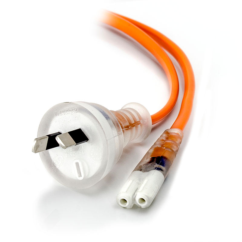 2m Power Cord - 2 Pin Aus (M) - IEC C7 - Medical Appliance Power Cord (Class 2)
