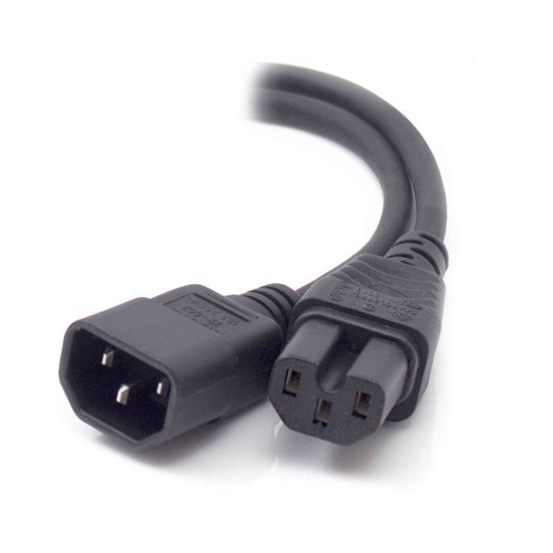 IEC C14 to IEC C15 High Temperature - Male to Female Cable - 0.5m