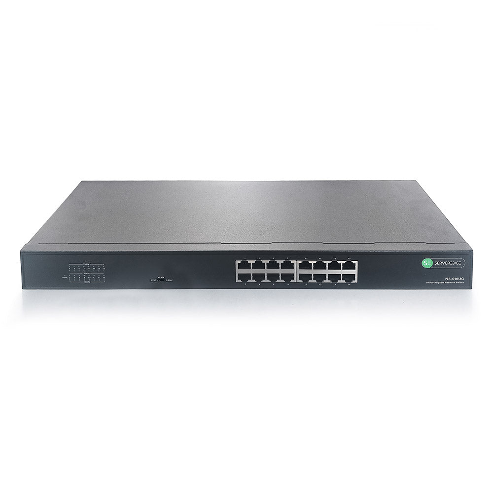 Serveredge 10/100/100Base TX, 16 Port Gigabit Unmanaged Ethernet Switch