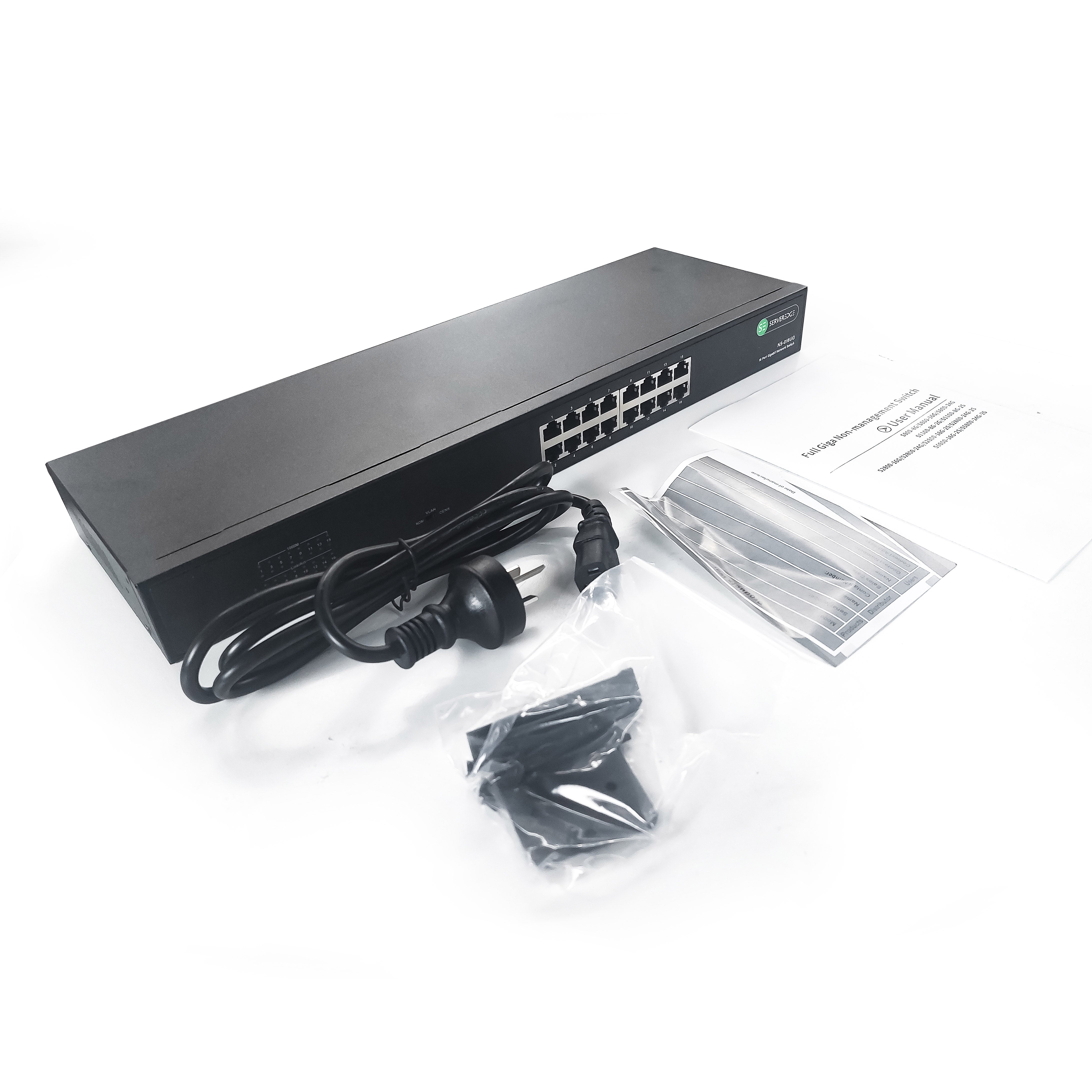 Serveredge 10/100/100Base TX, 16 Port Gigabit Unmanaged Ethernet Switch