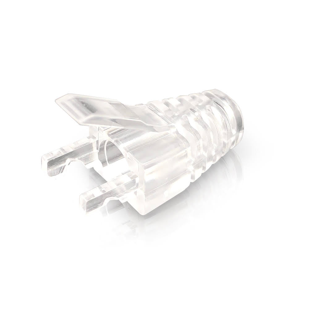RJ45 Cat6/Cat6A Clear Strain Relief Boot (6.5 mm OD) : Bag of 10