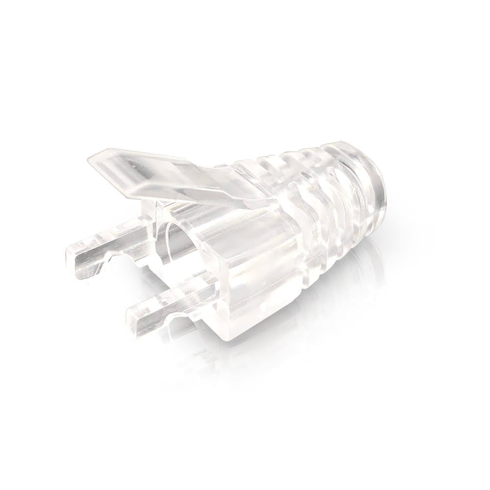 RJ45 Cat6/Cat6A Clear Strain Relief Boot (6.5 mm OD) : Bag of 50