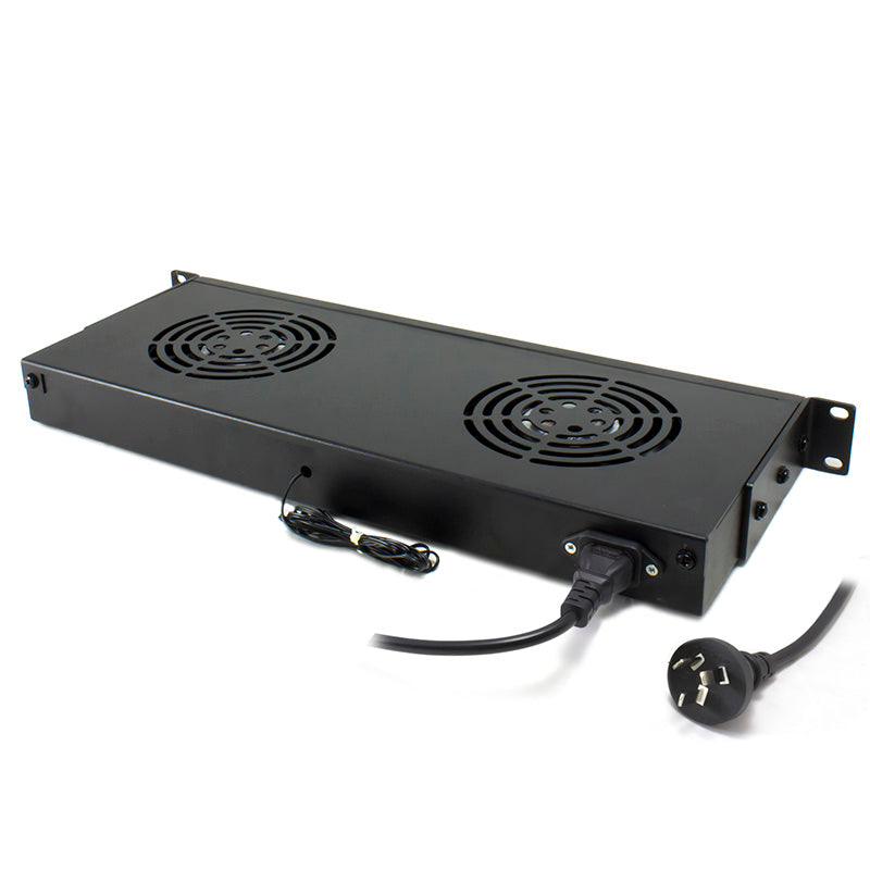 Serveredge 2 Way Fan Kit with Thermostat - 1RU Rack Mountable