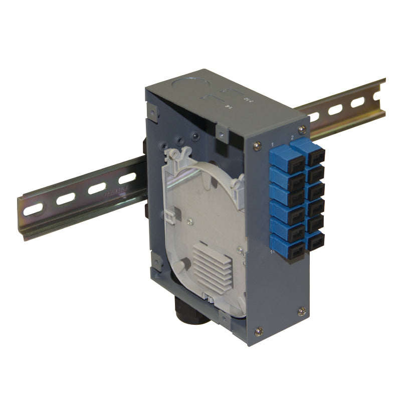 24 Port Compact DIN Rail ST Mount Enclosure